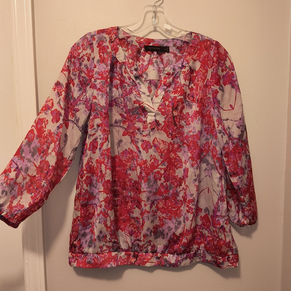 The Limited Vibrant Red and Pink Blouse - Picture 4 of 4